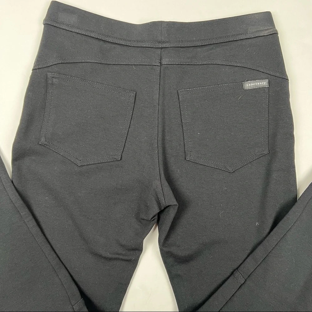 NWOT - Sanctuary XS Pull On Black Leggings, Back Pockets, Stretchy - Picture 7 of 14